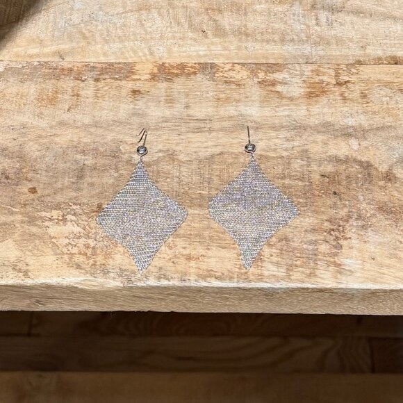 Tiffany & Co X Elsa Peretti Silver Mesh Drop Earrings - Picture 3 of 10